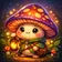 A vibrant cartoon rabbit with colorful fur and expressive eyes, ideal for a friendly profile picture.